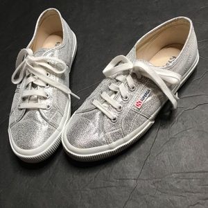 SUPERGA Sneakers Silver Metallic Sparkle Style 1820 Women’s Size 38 (7.5)